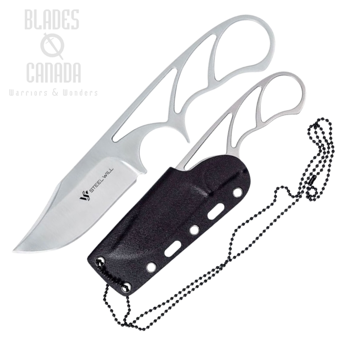 Steel Will Druid Fixed Blade Neck Knife, Clip Point Blade, Kydex Sheath, 281